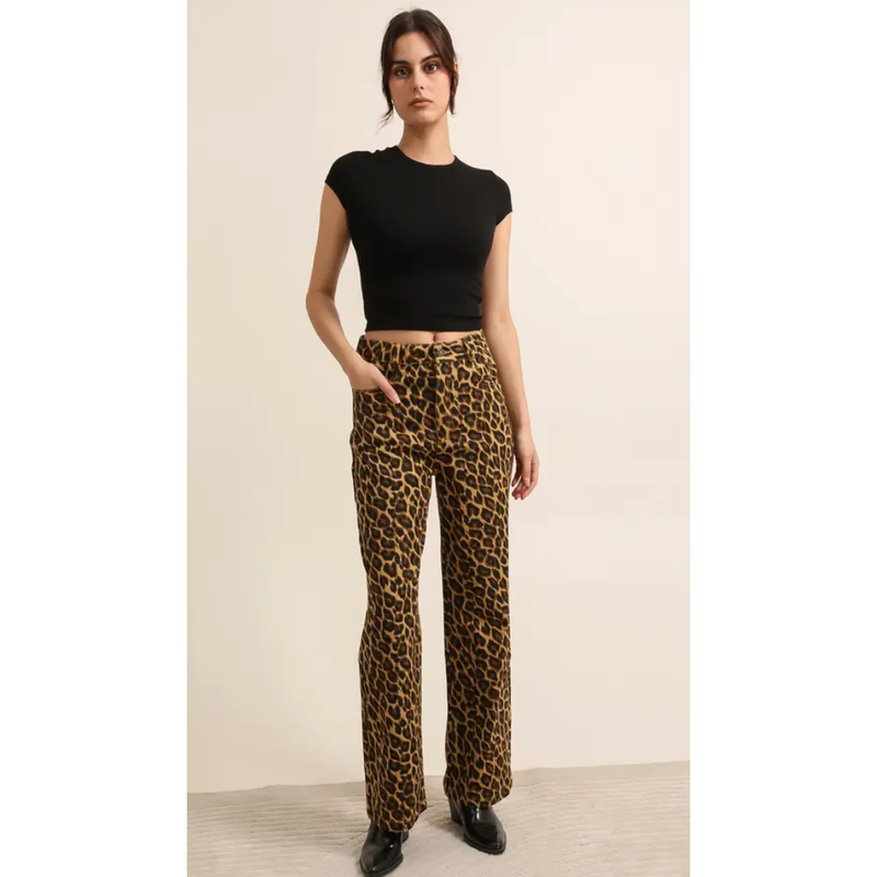 The Kiara Leopard Wide Leg Jeans