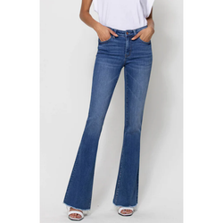 The Lovergirl Mid Rise Stretch Flare Jeans