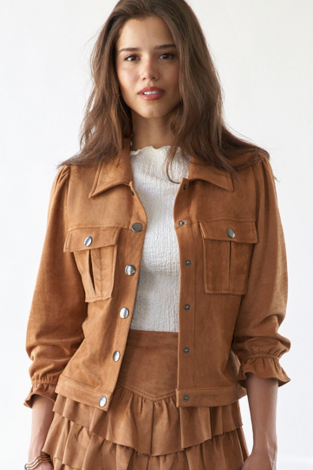 The Brooklyn Camel Vegan Suede Jacket – Cason Couture