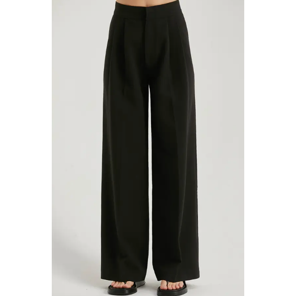 The Simone Black Full Leg Trouser Pants