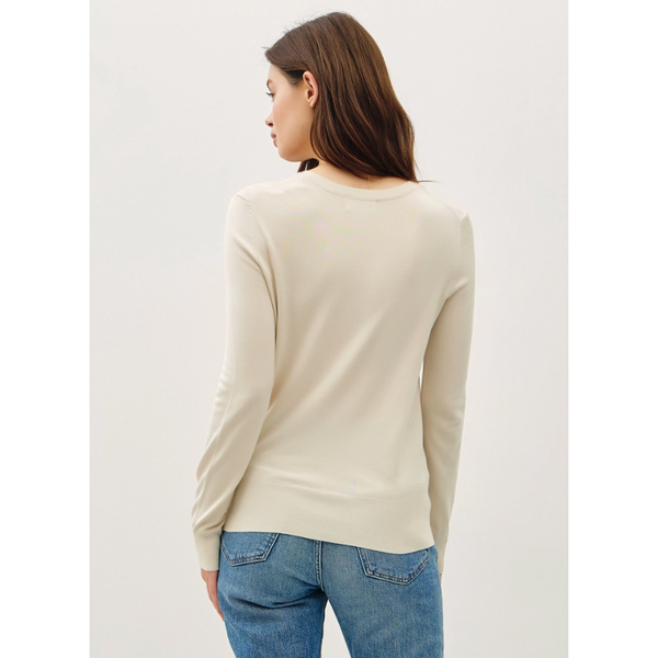 The Sadie Oatmeal V-Neck Sweater