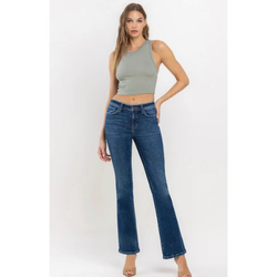 The Soho Medium Wash Mid Rise Boot Cut Stretch Jeans