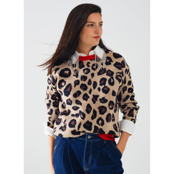 The Myra Leopard Crew Neck With Red Detail