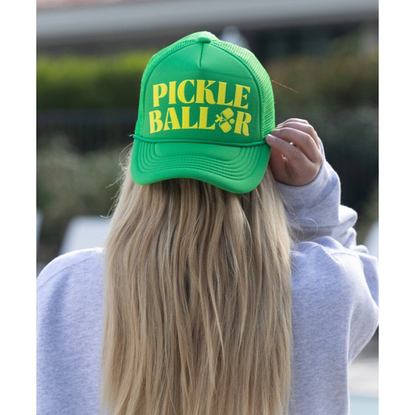 The Pickle Baller Green Trucker Hat