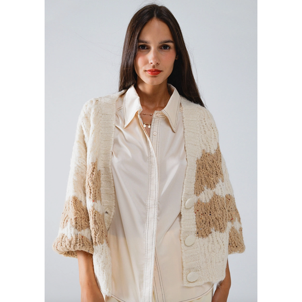 The Willow Cream Chunky Knit Cardigan