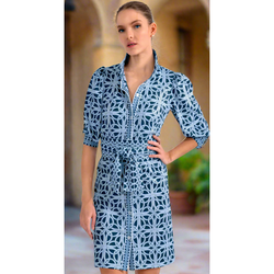 The Riley Navy Mini Shirt Dress