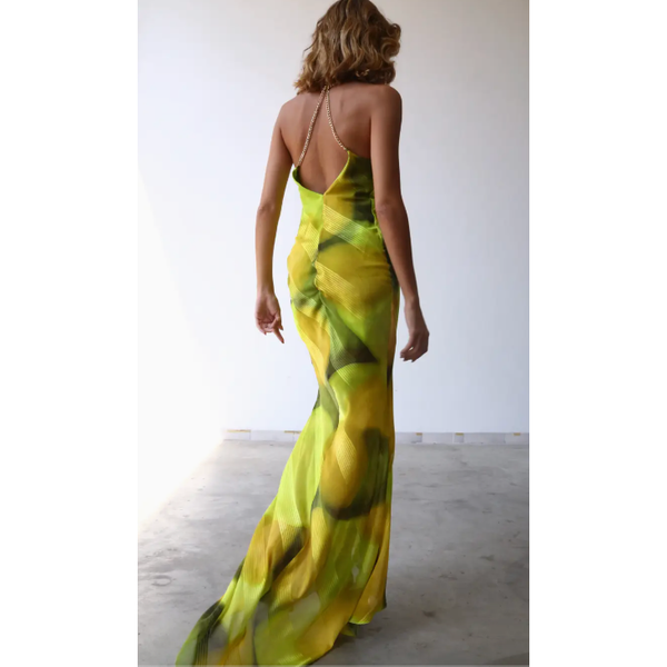 The Limone Yellow/Green Maxi Dress