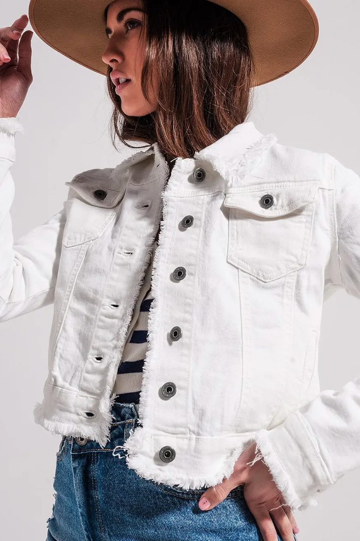The Dakota White Denim Jacket