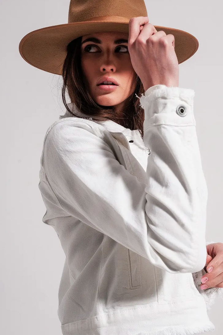 The Dakota White Denim Jacket
