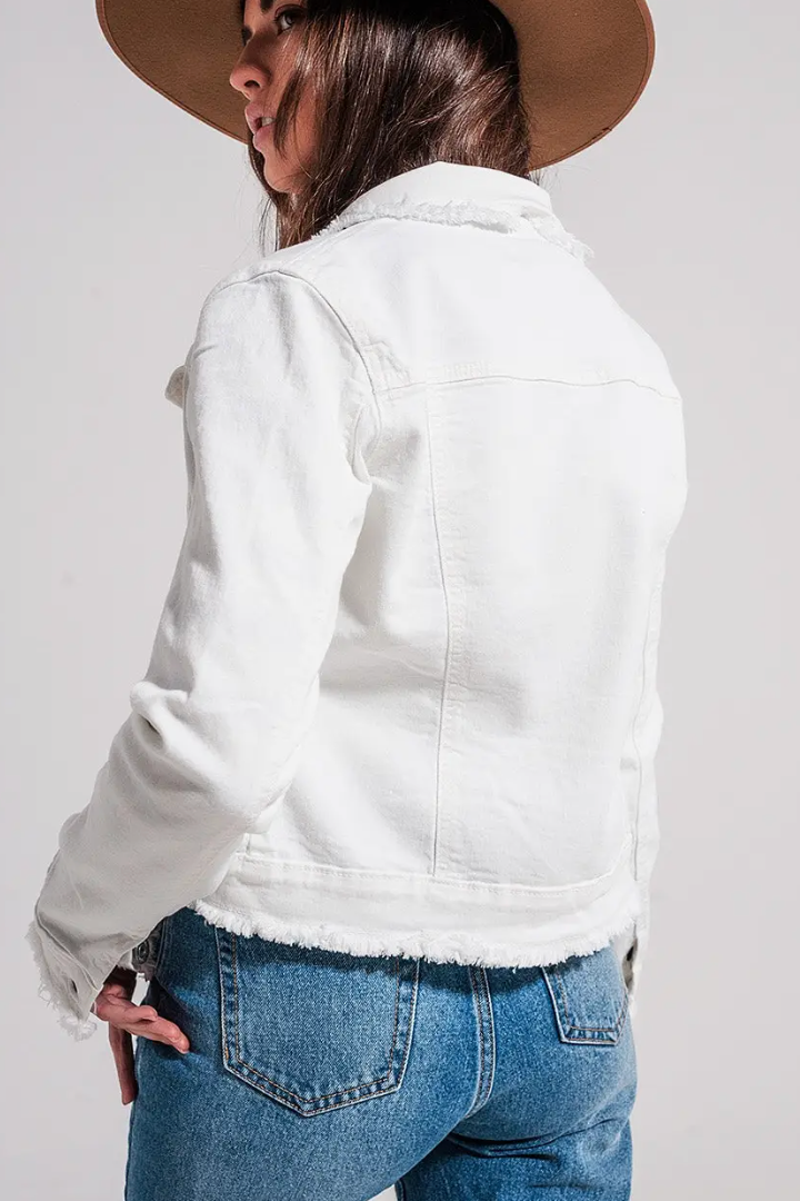 The Dakota White Denim Jacket