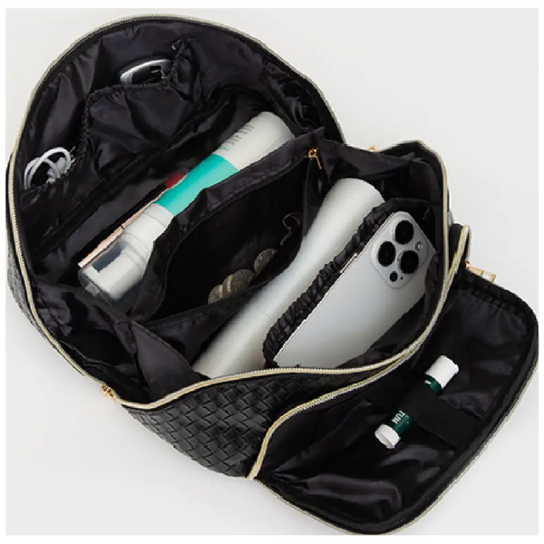 The Louis Vuitton Upcycled Black Dual Zipper Travel Pouch