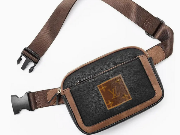 The Louis Vuitton Upcycled Black/Brown Belt Bag