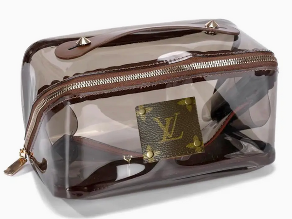 The Louis Vuitton Upcycled Brown Smoke Travel Makeup Pouch