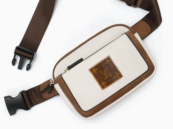 The Louis Vuitton Upcycled White/Brown Belt Bag