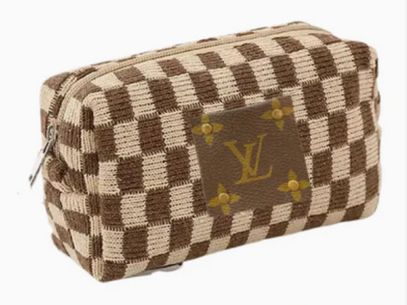 The Louis Vuitton Upcycled Checkered Makeup Bag