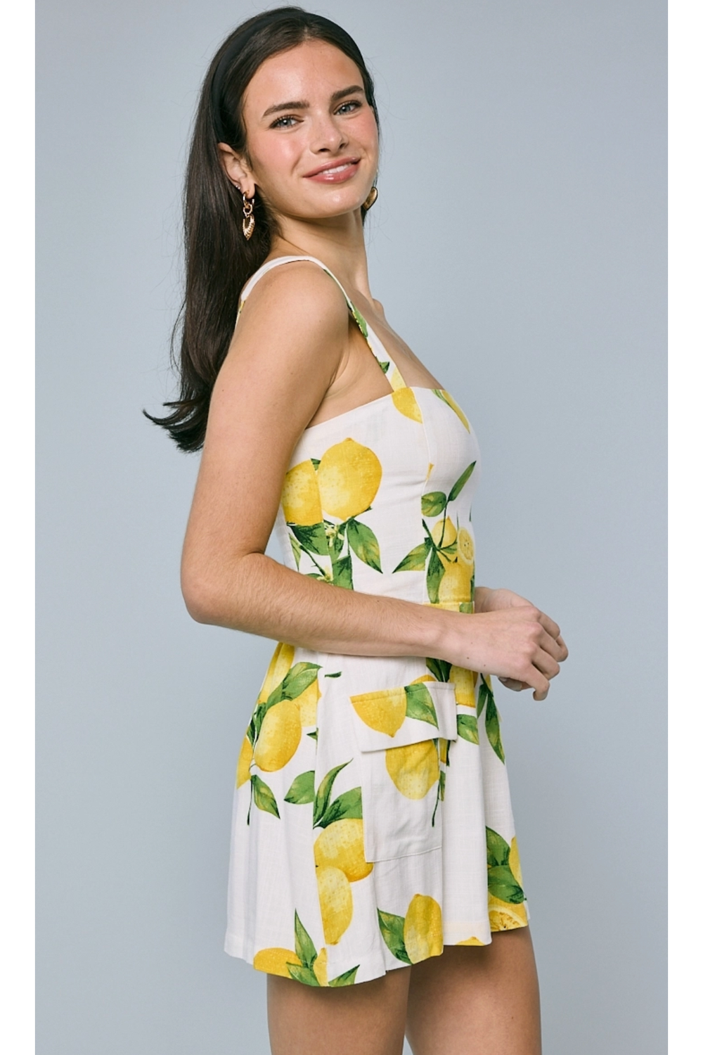 The Callie Lemon Print Romper Dress – Cason Couture