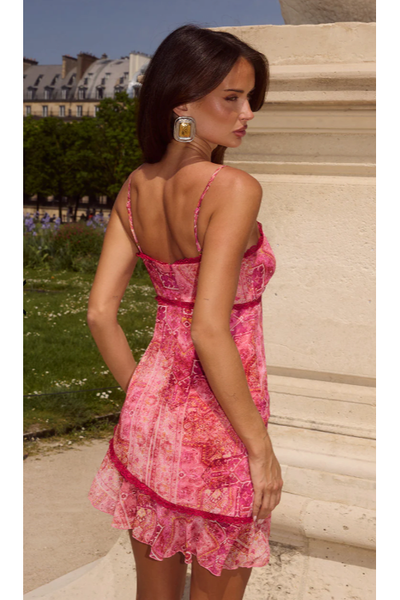 ISHANI MINI DRESS - GAIA PINK - S ISHANI MINI DRESS - GAIA PINK - S