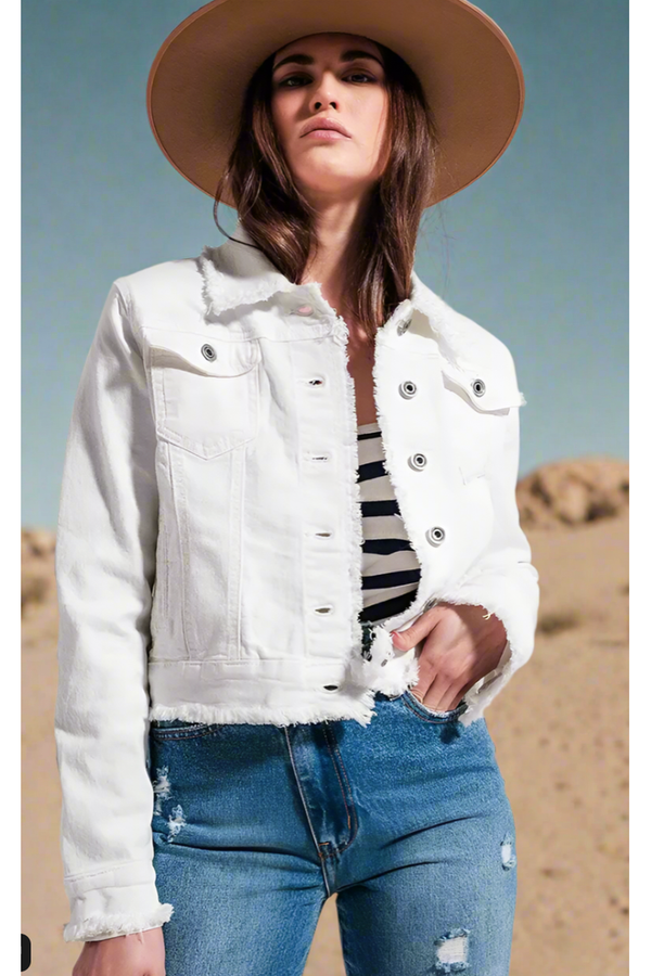 The Dakota White Denim Jacket