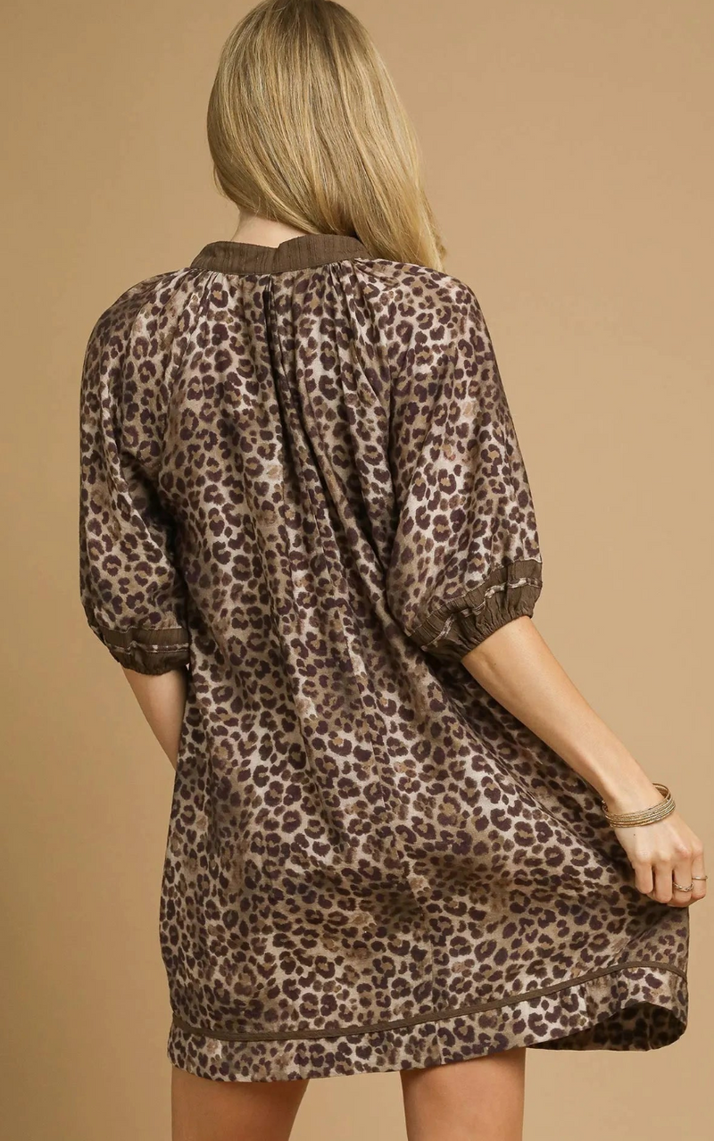The Juliana Leopard Print Mini Dress