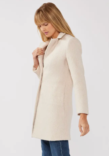 The Brighton Cream Chevron Coat
