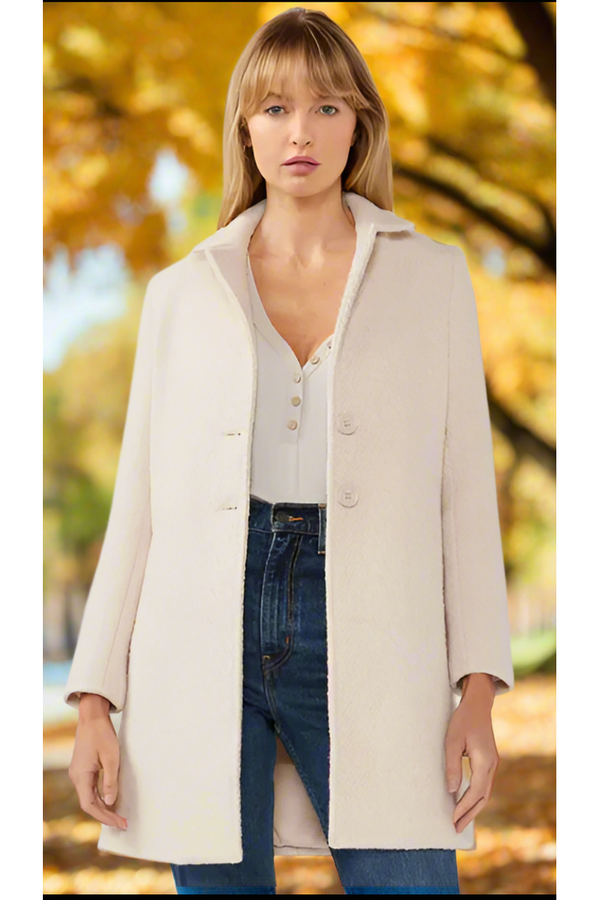 The Brighton Cream Chevron Coat