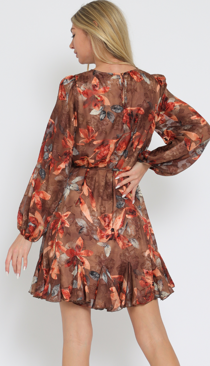 The Elodie Fall Multi Floral Print Dress