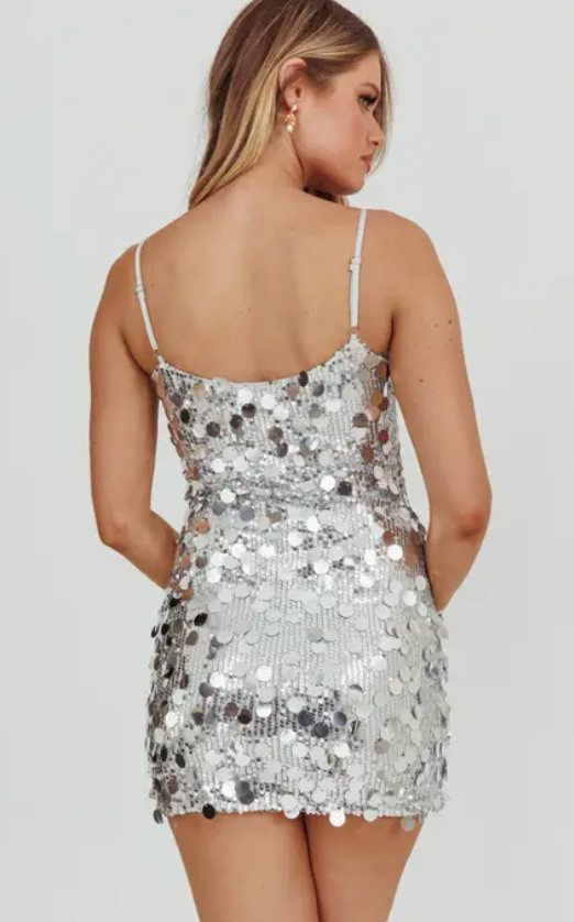 The Starlight Sliver Sparkle Mini Dress