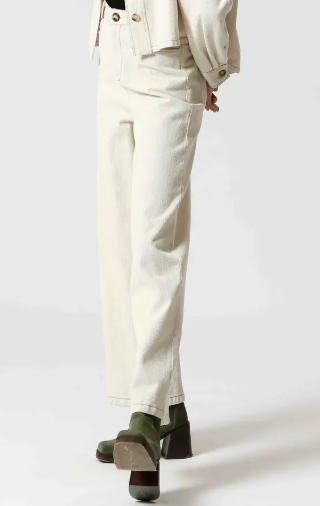 The Robbie Winter White High Rise Wide Leg Jeans