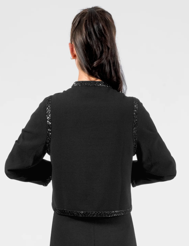 The Met Ball Twinkle Black Cropped Jacket