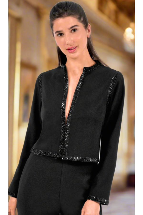 The Met Ball Twinkle Black Cropped Jacket