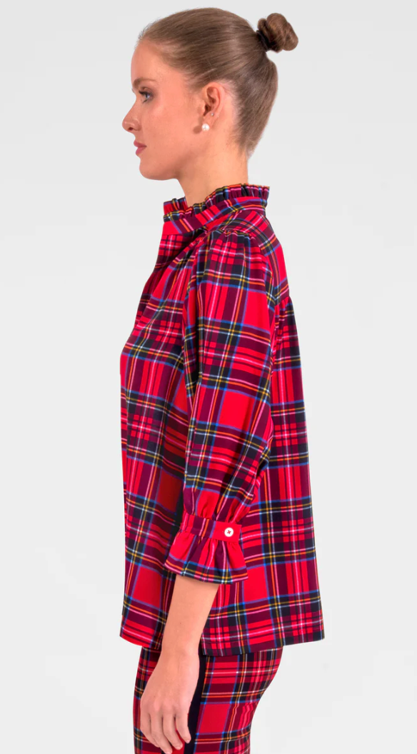 The Ruffleneck Red Plaid Top