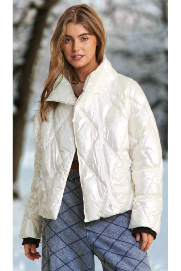 Weekly Deal The Glacier White Quilted Puffer Jacket