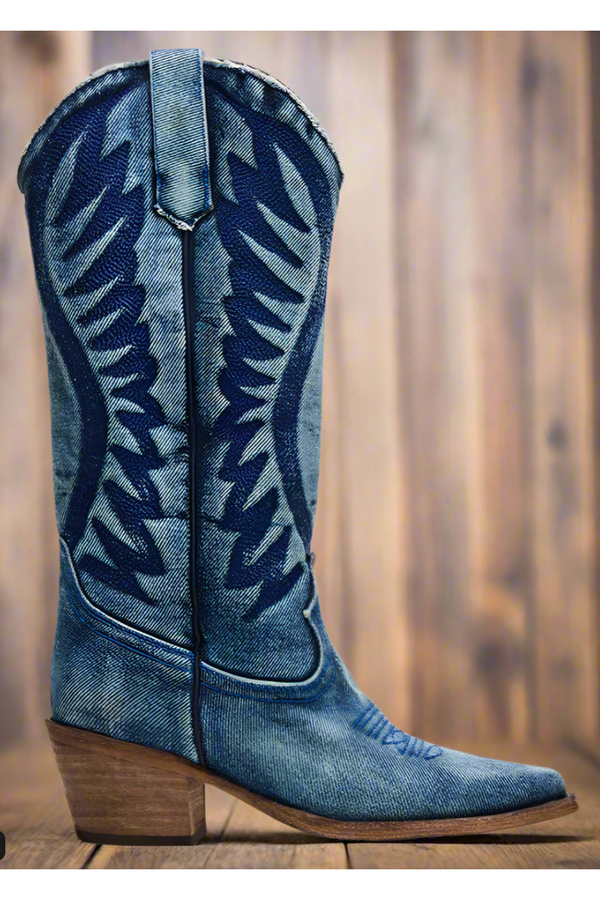 The Steve Madden Albany Denim Boots