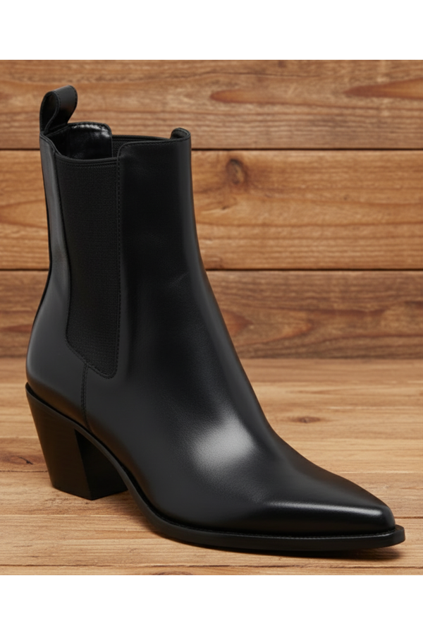 The Dolce Vita Shadie Black Leather Waterproof Booties