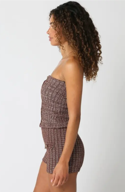 The Mikayla Brown Two Piece Tweed Knit Set