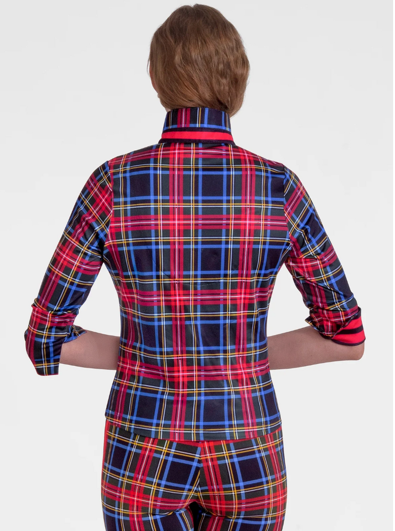 The Twist Red Plaid Top