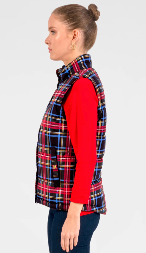 The Vail Red Plaid Puffer Vest