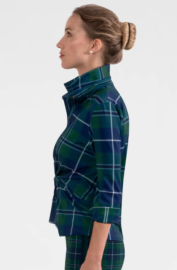 The Twist Green Plaid Top
