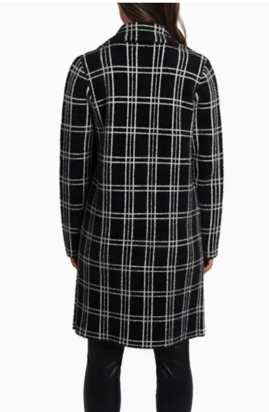 The Berkeley Black/ivory Plaid Coat