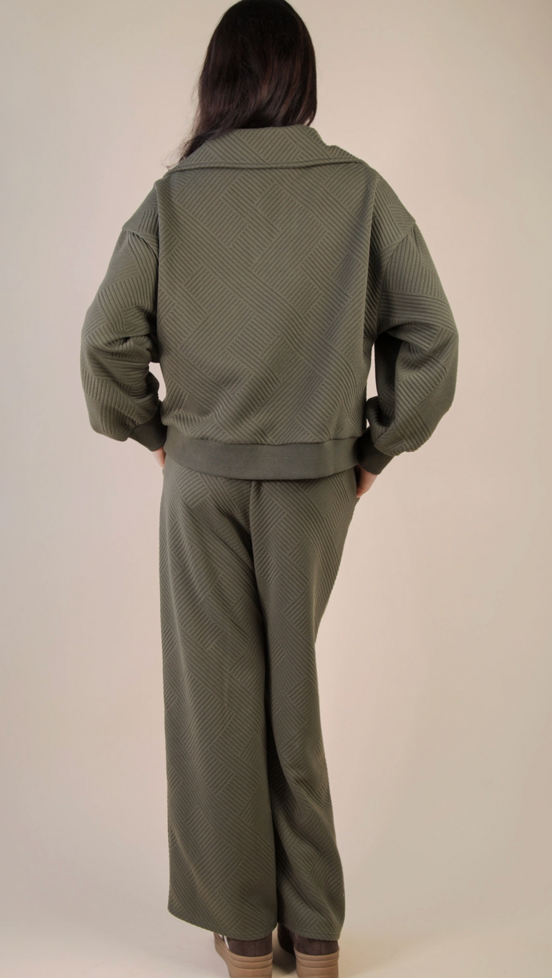 The Dress To Chill Olive Two Piece Set