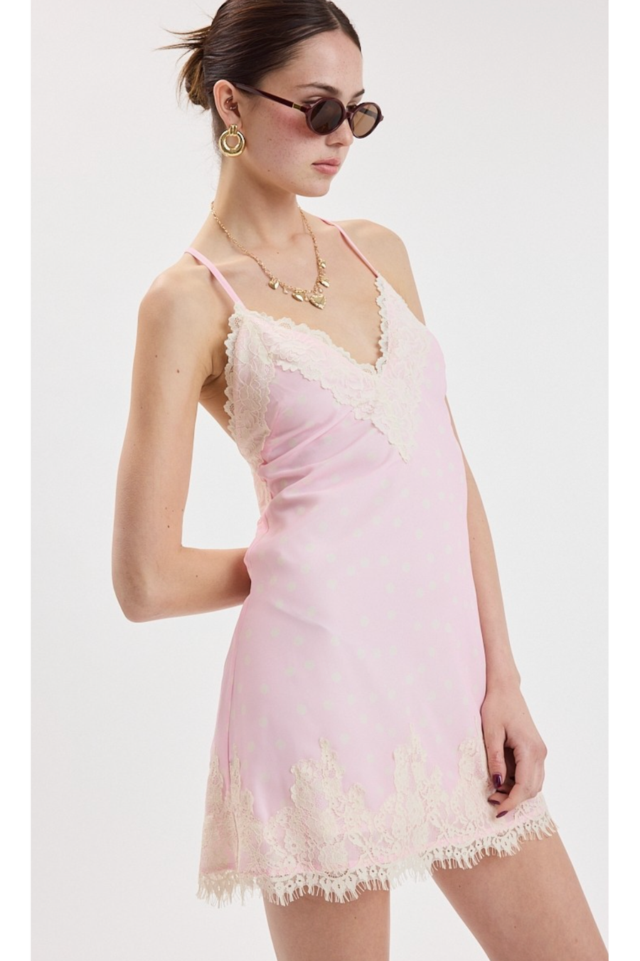 The Riley Pink Satin Slip Mini Dress – Cason Couture