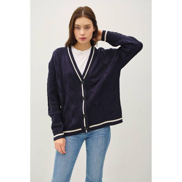 The Ivy League Navy Cardigan