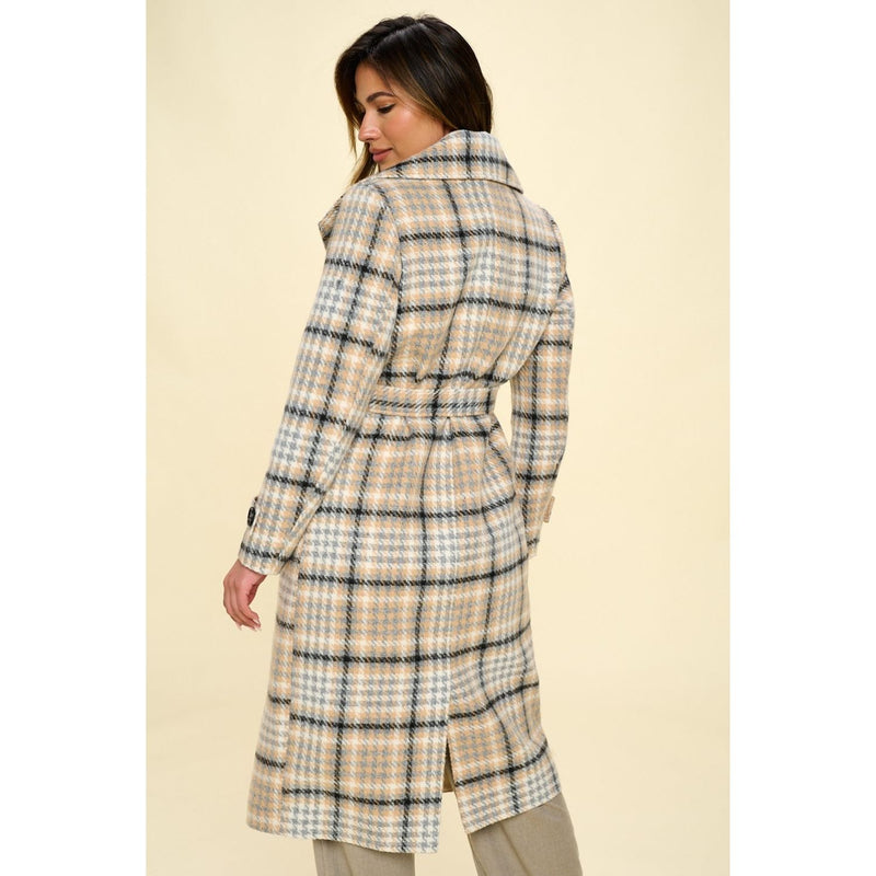 The Winston Khaki Plaid Coat