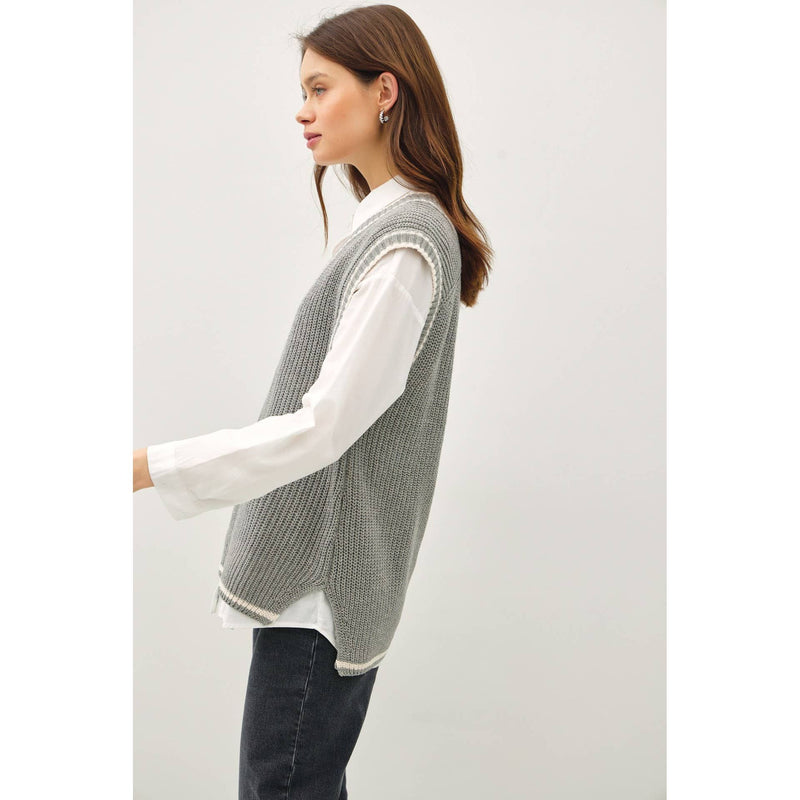 The Yale Gray Knit Vest