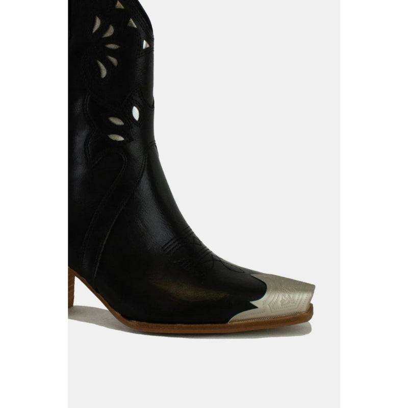 The Casey Black Western Bootie