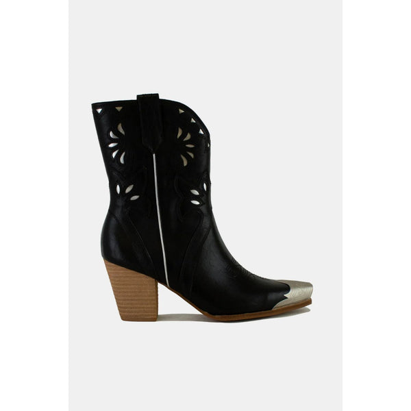 The Casey Black Western Bootie