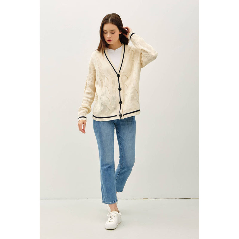 The Ivy League Cream Cardigan