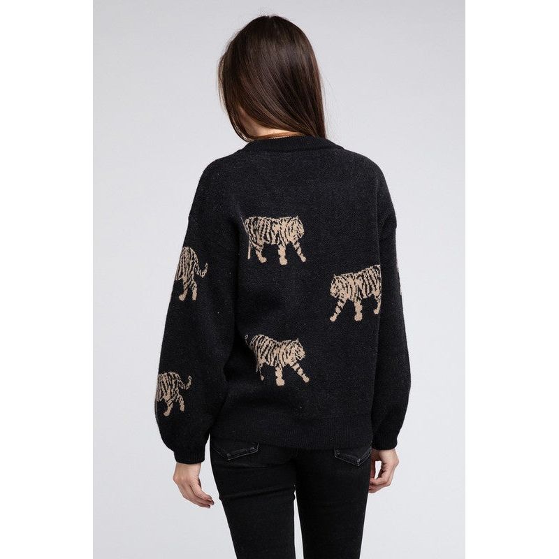 The Tiger Sweater in Oatmeal, Jade or Black