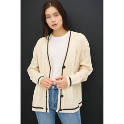 The Ivy League Cream Cardigan