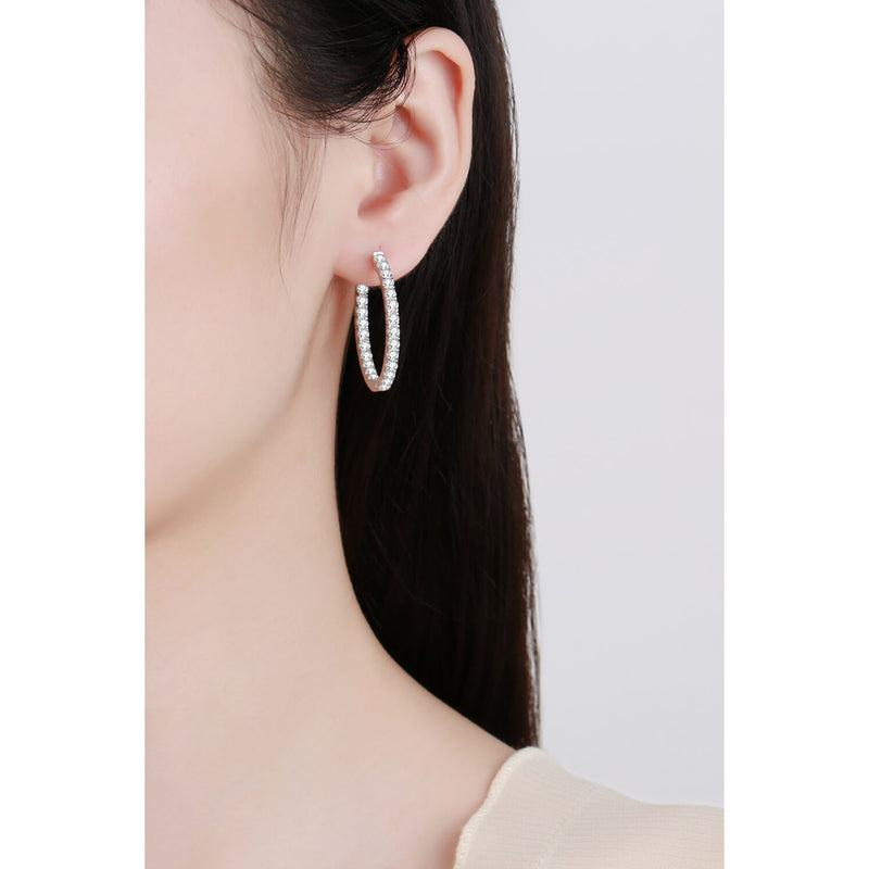The Moissanite Hoop Earrings
